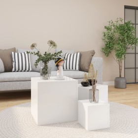 Side tables 3 units white engineered wood by vidaXL, Side tables - Ref: Foro24-808585, Price: 74,96 €, Discount: %