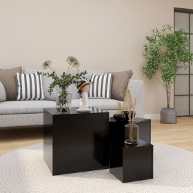 Side tables 3 units black plywood by vidaXL, Side tables - Ref: Foro24-808586, Price: 73,91 €, Discount: %