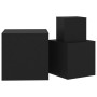 Side tables 3 units black plywood by vidaXL, Side tables - Ref: Foro24-808586, Price: 74,44 €, Discount: %