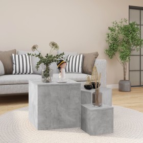 Side tables 3 pieces concrete gray chipboard by vidaXL, Side tables - Ref: Foro24-808589, Price: 69,10 €, Discount: %