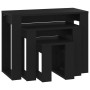 Mesas apilables 3 piezas madera contrachapada negro de vidaXL, Mesas auxiliares - Ref: Foro24-808604, Precio: 54,40 €, Descue...