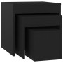 Stackable tables, 3 pieces, black plywood wood by vidaXL, Side tables - Ref: Foro24-808595, Price: 50,63 €, Discount: %