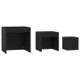 Stackable tables, 3 pieces, black plywood wood by vidaXL, Side tables - Ref: Foro24-808595, Price: 50,63 €, Discount: %