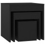 Stackable tables, 3 pieces, black plywood wood by vidaXL, Side tables - Ref: Foro24-808595, Price: 50,63 €, Discount: %