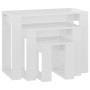 Stackable tables 3 pieces glossy white plywood by vidaXL, Side tables - Ref: Foro24-808609, Price: 51,32 €, Discount: %