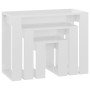 Stackable tables 3 pieces glossy white plywood by vidaXL, Side tables - Ref: Foro24-808609, Price: 51,32 €, Discount: %