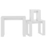 Stackable tables 3 pieces glossy white plywood by vidaXL, Side tables - Ref: Foro24-808609, Price: 51,32 €, Discount: %