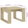 Mesa auxiliar de madera contrachapada roble Sonoma 50x50x35 cm de vidaXL, Mesas auxiliares - Ref: Foro24-808624, Precio: 33,9...