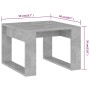 Mesa de centro madera de ingeniería gris hormigón 50x50x35 cm de vidaXL, Mesas auxiliares - Ref: Foro24-808625, Precio: 32,79...