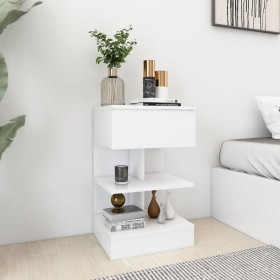 White chipboard bedside table 40x35x65 cm by vidaXL, Nightstands - Ref: Foro24-808648, Price: 42,99 €, Discount: %