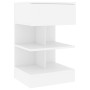 Mesita de noche aglomerado blanco 40x35x65 cm de vidaXL, Mesitas de noche - Ref: Foro24-808648, Precio: 44,95 €, Descuento: %