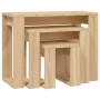 3-piece stackable tables in Sonoma oak-colored plywood by vidaXL, Side tables - Ref: Foro24-808606, Price: 54,55 €, Discount: %