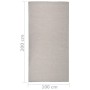 Flachgewebter Außenteppich in Grau Taupe 100x200 cm von vidaXL, Teppiche - Ref: Foro24-340780, Preis: 39,13 €, Rabatt: %