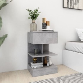 Concrete gray chipboard bedside table 40x35x65 cm by vidaXL, Nightstands - Ref: Foro24-808656, Price: 43,15 €, Discount: %