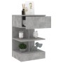 Mesita de noche de aglomerado gris hormigón 40x35x65 cm de vidaXL, Mesitas de noche - Ref: Foro24-808656, Precio: 43,09 €, De...