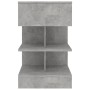 Mesita de noche de aglomerado gris hormigón 40x35x65 cm de vidaXL, Mesitas de noche - Ref: Foro24-808656, Precio: 43,09 €, De...