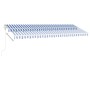 Toldo automático LED sensor de viento azul y blanco 500x350 cm de vidaXL, Toldos - Ref: Foro24-3069671, Precio: 835,99 €, Des...