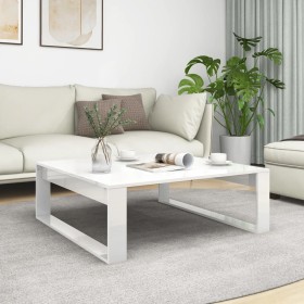 Glossy white plywood coffee table 100x100x35 cm by vidaXL, Coffee table - Ref: Foro24-808636, Price: 70,99 €, Discount: %