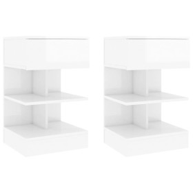 Nightstands 2 units glossy white 40x35x65 cm by vidaXL, Nightstands - Ref: Foro24-808661, Price: 83,39 €, Discount: %