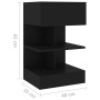 Black plywood nightstand 40x35x65 cm by vidaXL, Nightstands - Ref: Foro24-808650, Price: 43,04 €, Discount: %