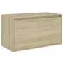 Banco pasillo madera de ingeniería roble Sonoma 80x40x45 cm de vidaXL, Bancos para recibidores y almacenamiento - Ref: Foro24...