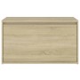 Banco pasillo madera de ingeniería roble Sonoma 80x40x45 cm de vidaXL, Bancos para recibidores y almacenamiento - Ref: Foro24...