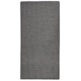 Alfombra de exterior de tejido plano gris 100x200 cm de vidaXL, Alfombras - Ref: Foro24-340773, Precio: 39,93 €, Descuento: %