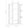 White plywood bookcase shelf 86x25.5x140 cm by vidaXL, Bookcases and shelves - Ref: Foro24-808900, Price: 85,70 €, Discount: %