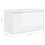 Flurbank Holzwerkstoff weiß glänzend 80x40x45 cm von vidaXL, Bänke für Hallen und Lager - Ref: Foro24-808672, Preis: 66,86 €,...