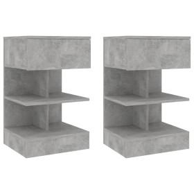 Bedside tables 2 pcs concrete gray 40x35x70 cm by vidaXL, Nightstands - Ref: Foro24-808657, Price: 76,99 €, Discount: %