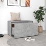 Engineered wood hallway bench in gray concrete finish, measuring 80x40x45 cm. by vidaXL, Benches for halls and storage - Ref:...