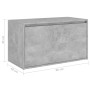 Graues Holzwerkstoff Flurbank Beton 80x40x45 cm von vidaXL, Bänke für Hallen und Lager - Ref: Foro24-808670, Preis: 55,73 €, ...