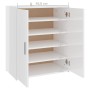 Mueble zapatero madera de ingeniería blanco brillo 60x35x70 cm de vidaXL, Zapateros y organizadores de calzado - Ref: Foro24-...