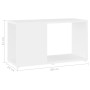 Mueble para TV madera contrachapada blanco 60x24x32 cm de vidaXL, Muebles TV - Ref: Foro24-809053, Precio: 32,10 €, Descuento: %