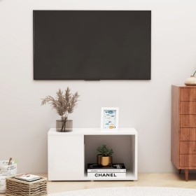 Mueble de TV madera contrachapada blanco brillante 60x24x32 cm de vidaXL, Muebles TV - Ref: Foro24-809059, Precio: 27,20 €, D...