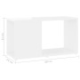 Glossy white plywood TV cabinet 60x24x32 cm by vidaXL, TV Furniture - Ref: Foro24-809059, Price: 27,20 €, Discount: %