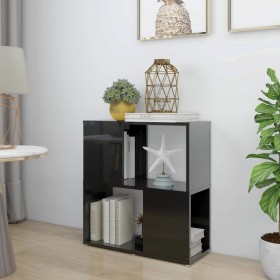 Glossy black plywood bookcase 60x24x63 cm by vidaXL, Bookcases and shelves - Ref: Foro24-809069, Price: 33,99 €, Discount: %