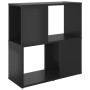 Librería de madera contrachapada negro brillante 60x24x63 cm de vidaXL, Librerías y estanterías - Ref: Foro24-809069, Precio:...