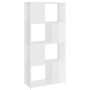 Estantería divisor de espacios blanco con brillo 60x24x124,5 cm de vidaXL, Librerías y estanterías - Ref: Foro24-809086, Prec...