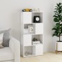 White glossy space divider shelf 60x24x124.5 cm by vidaXL, Bookcases and shelves - Ref: Foro24-809086, Price: 51,29 €, Discou...