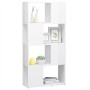 Estantería divisor de espacios blanco con brillo 60x24x124,5 cm de vidaXL, Librerías y estanterías - Ref: Foro24-809086, Prec...