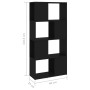 Black plywood separator bookcase 60x24x124.5 cm by vidaXL, Bookcases and shelves - Ref: Foro24-809081, Price: 52,57 €, Discou...