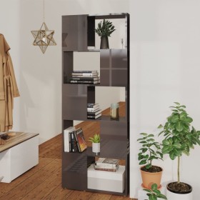 Glossy gray shelving/space divider 60x24x155 cm by vidaXL, Bookcases and shelves - Ref: Foro24-809097, Price: 54,99 €, Discou...