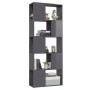 Glossy gray shelving/space divider 60x24x155 cm by vidaXL, Bookcases and shelves - Ref: Foro24-809097, Price: 59,74 €, Discou...