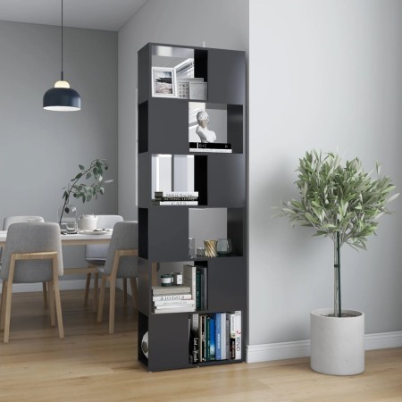 Gray plywood separator bookcase 60x24x186 cm by vidaXL, Bookcases and shelves - Ref: Foro24-809100, Price: 65,80 €, Discount: %