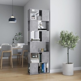 Concrete gray plywood separator bookcase 60x24x186 cm by vidaXL, Bookcases and shelves - Ref: Foro24-809102, Price: 76,08 €, ...