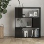 Bücherregal-Trennwand aus glänzend schwarzem Sperrholz, 80 x 24 x 94 cm von vidaXL, Bücherregale und Regale - Ref: Foro24-809...