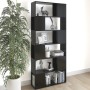 Librería separador contrachapada negro brillante 80x24x186 cm de vidaXL, Librerías y estanterías - Ref: Foro24-809159, Precio...