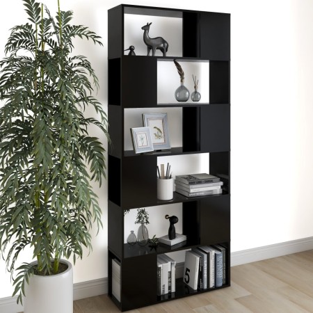 Sperrholz Bücherregal Trennwand schwarz 80x24x186 cm von vidaXL, Bücherregale und Regale - Ref: Foro24-809153, Preis: 93,79 €...