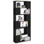 Librería separador madera contrachapada negro 80x24x186 cm de vidaXL, Librerías y estanterías - Ref: Foro24-809153, Precio: 9...